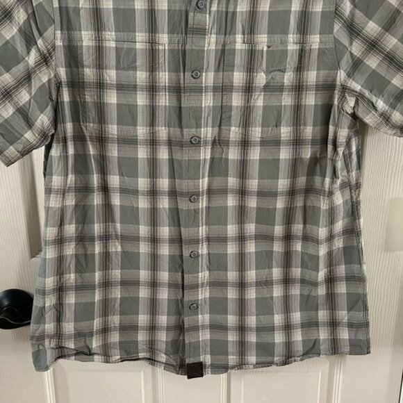 DKOTA Grizzly Button Snap Green Plaid Short Sleeve Shirt, Sz Large - Picture 3 of 16
